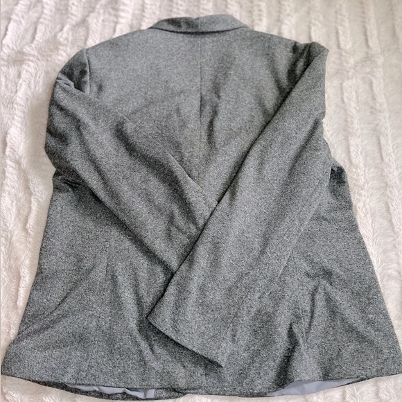 Ann Taylor Loft Cotton Gray Button Career Business Casual Blazer Size XL - Picture 6 of 9